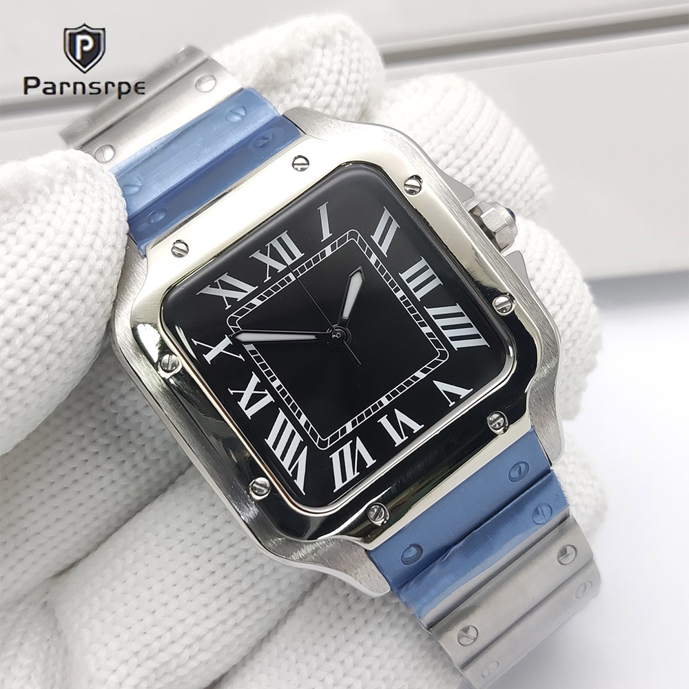 Patek Philippe Watch Nautilus - ساعات رجالية بعلبة مربعة، ساعة NH35