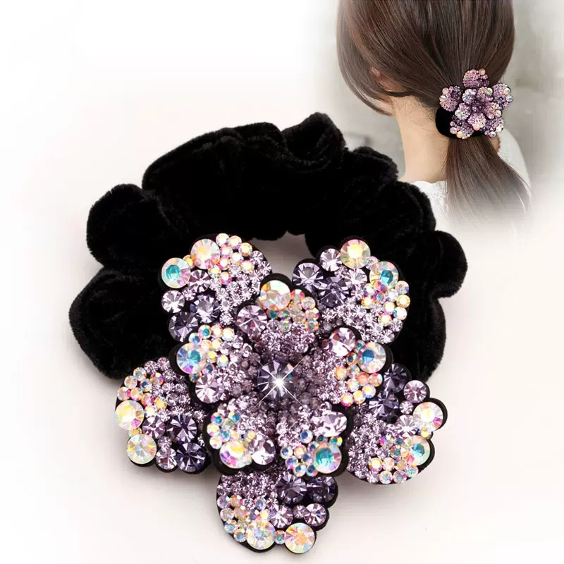النساء حجر الراين Scrunchies ا - مراجعة Silicone Band Women وسعره