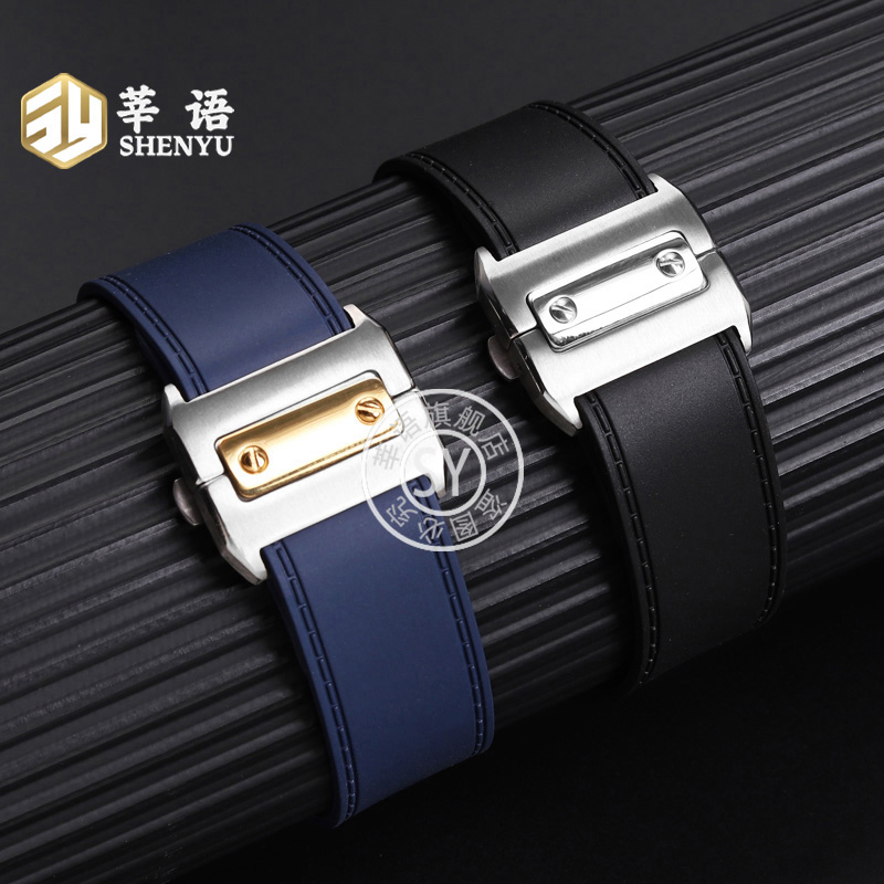 حزام ساعة Shenyu-مطاط للرجال و - مراجعة Cartier Watch Santos وسعره