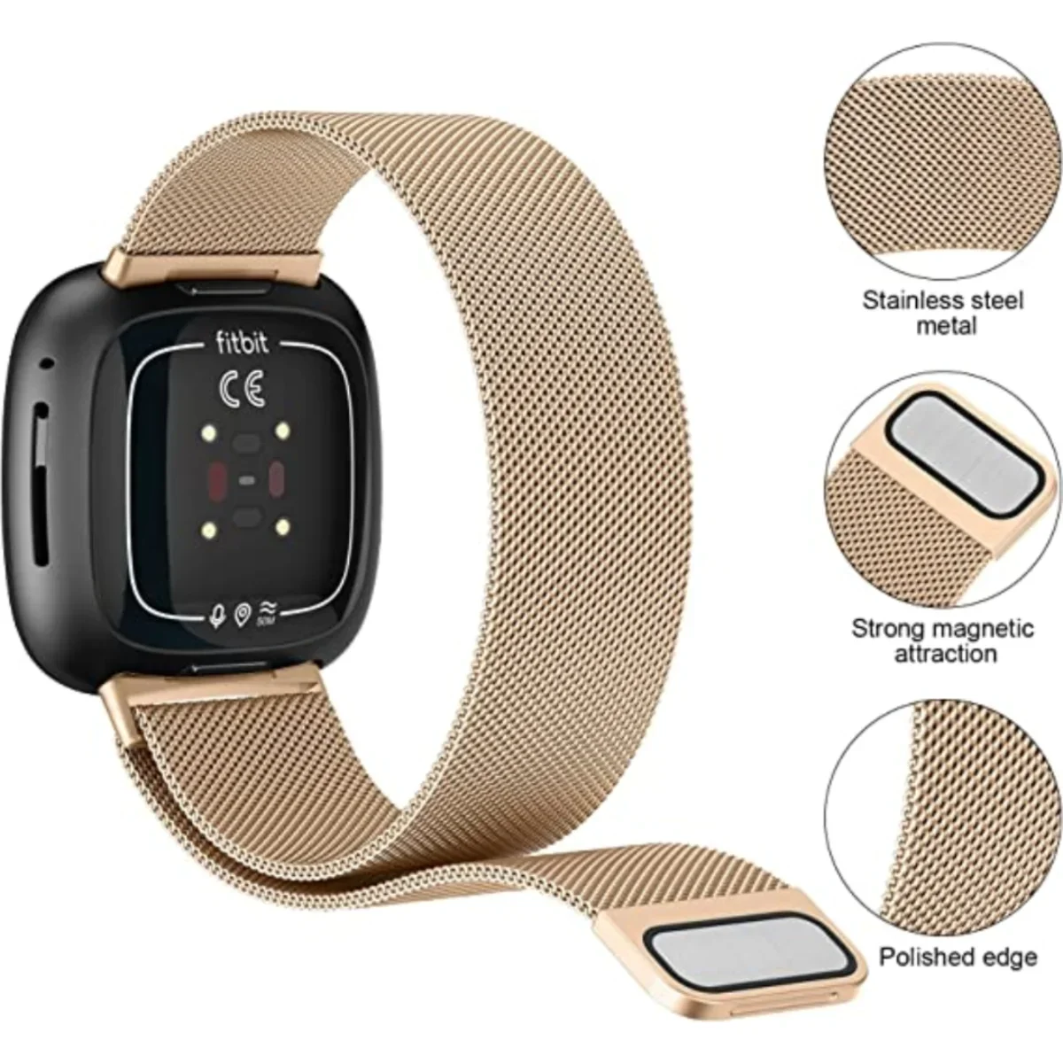حزام بديل ميلاني لـ Fitbit Ver - مراجعة Milanese Loop Magnetic وسعره