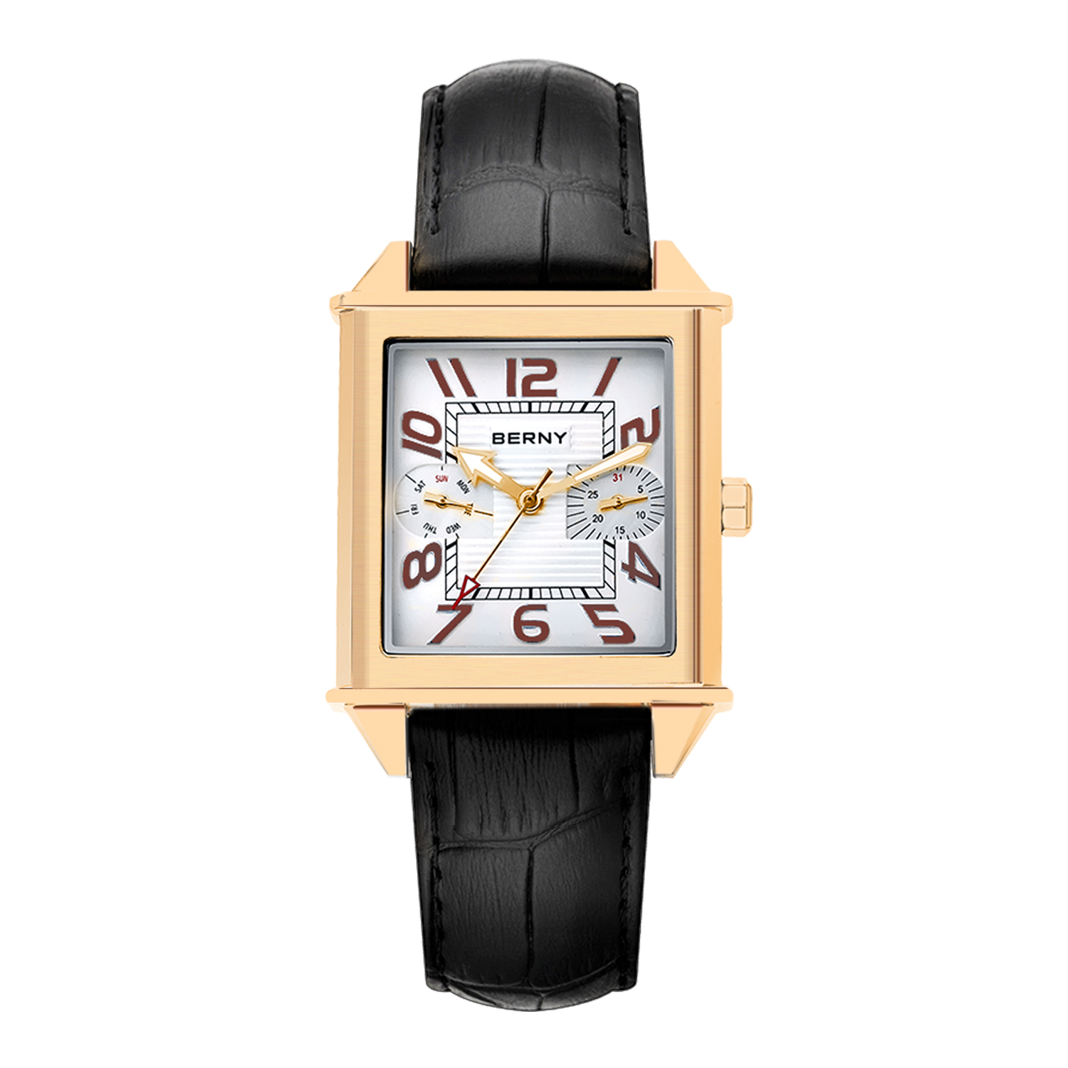 ساعة يد كوارتز BERNY 6P25 للرج - مراجعة Cartier Watch Tank وسعره