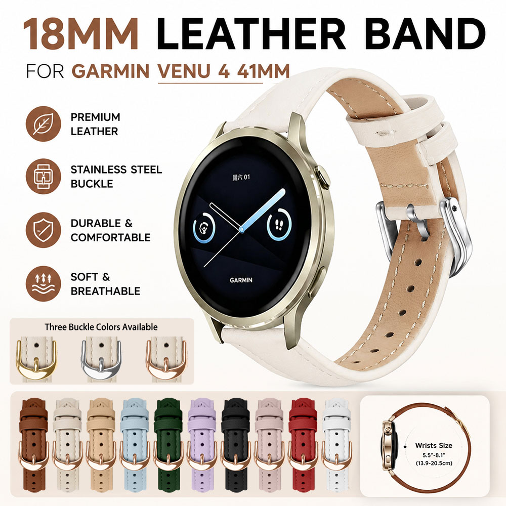 حزام جلدي سريع الفك مقاس 18 مم - مراجعة Leather Strap Quick Release وسعره