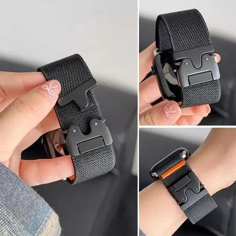 المظلة النايلون الأشرطة لساعة  - مراجعة Parachute Strap Elastic وسعره