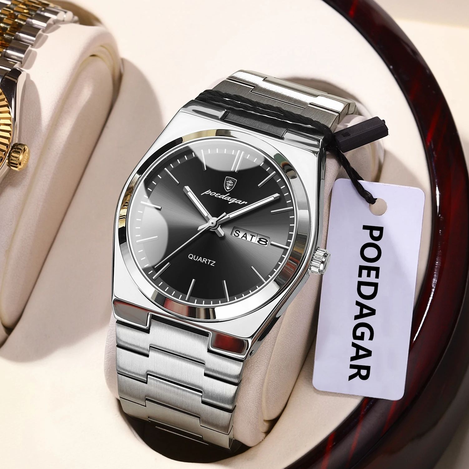 POEDAGAR ساعة يد كوارتز رجالية - مراجعة Patek Philippe Watch Nautilus وسعره