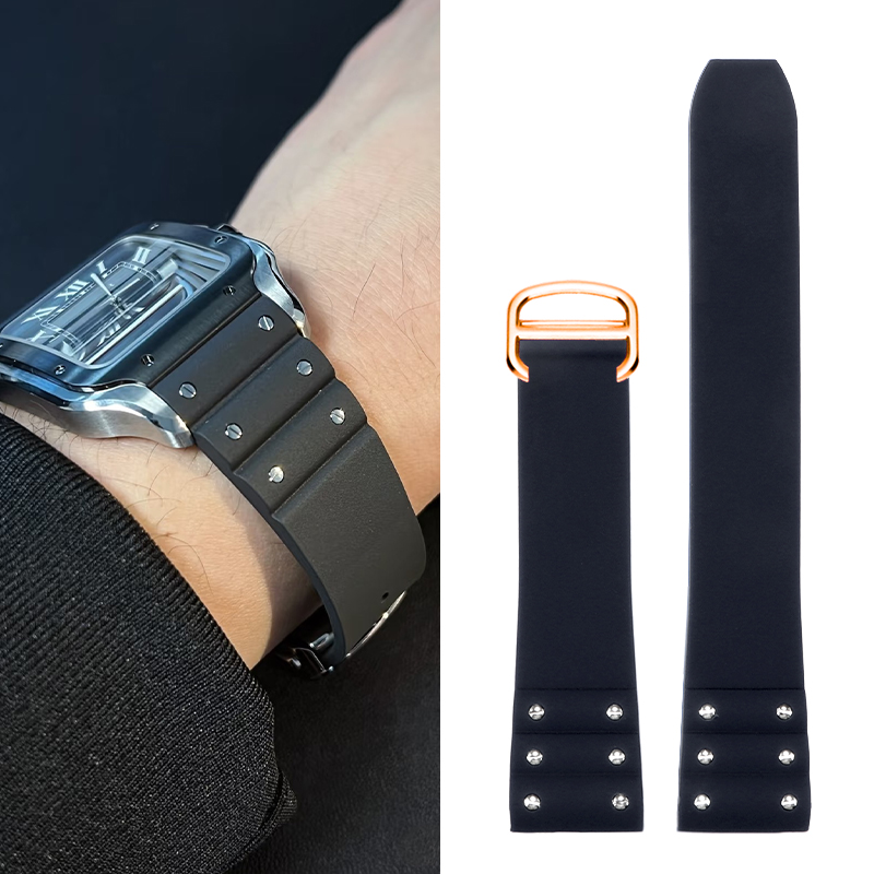 حزام ساعة مطاطي عالي الجودة لح - مراجعة Cartier Watch Santos وسعره