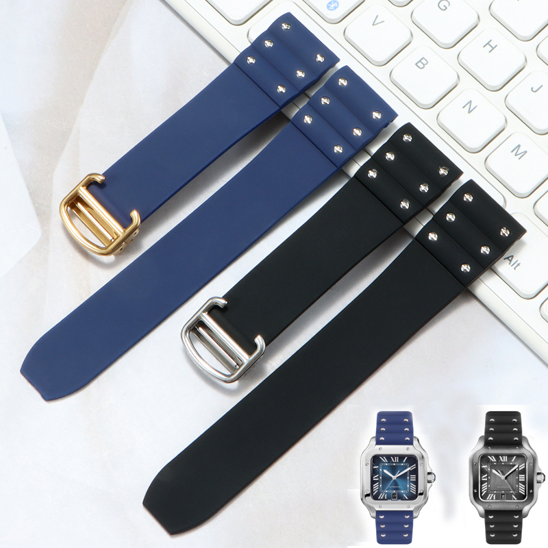 حزام ساعة مطاطي عالي الجودة لح - مراجعة Cartier Watch Santos وسعره