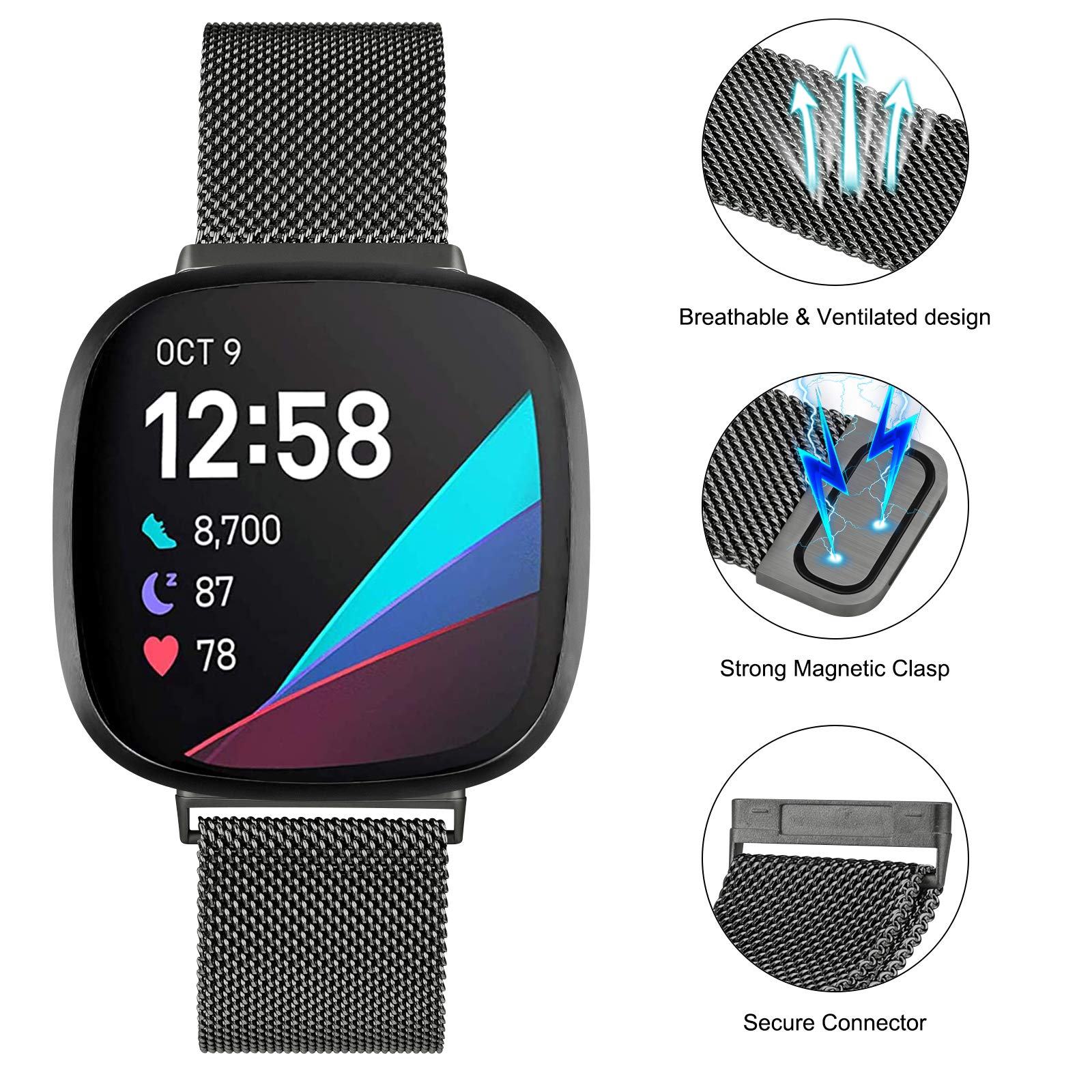 حزام حلقة ميلانو لـ Fitbit فير - مراجعة Milanese Loop Magnetic وسعره