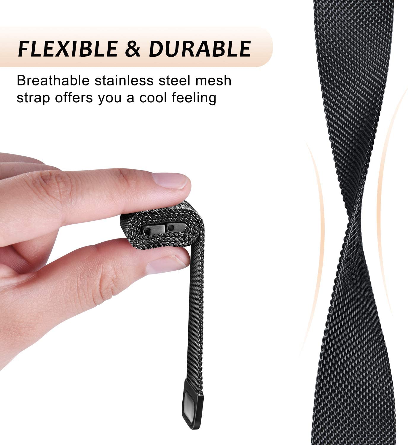 حزام حلقة ميلانو لـ Fitbit فير - مراجعة Milanese Loop Magnetic وسعره