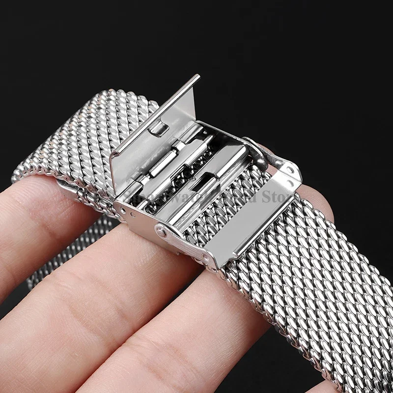 ميلانو شبكة الصلب حزام 0.6 ملل - مراجعة Mesh Strap Metal وسعره